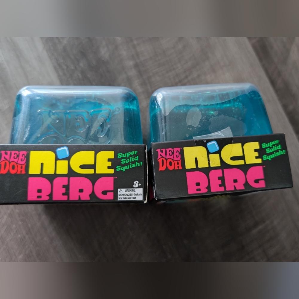 Nee Doh Nice Berg Squishy - Teal Blue X2